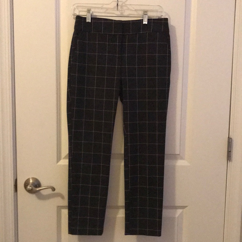 LOFT Marisa Pant in Charcoal Grey & Light Pink Stripes